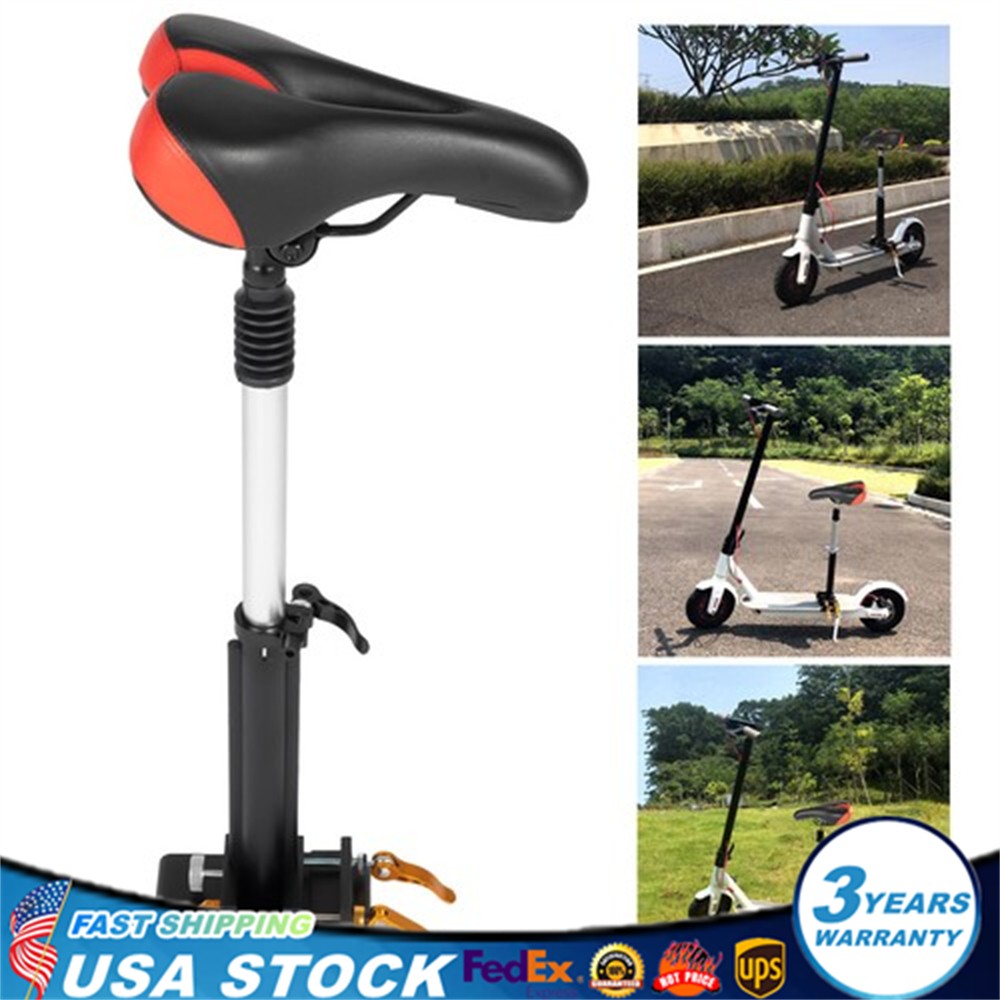 Universal Scooter Seat Cushion Aluminum Alloy Rod + Saddle Height Adjustable New