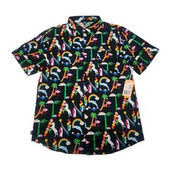 Enjoi Skateboards «PARTY» S/S Woven Button Up Shirt New with Tags in Size M