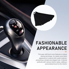 Car Shift Boot Cover, Suede Leather Gear Shift Knob Cover, Manual/Auto