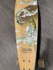 Vintage Arbor Longboard Skateboard Tadashi Ura Art Arbor wheels 38in.