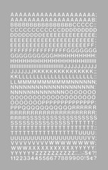 Chartpak Self-Adhesive Vinyl Capital Letters and Numbers, 1/4 Inches High, White