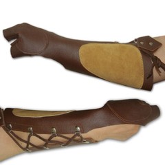 LONGBOW/RECURVE BOW TRADITIONAL ARCHERY LEATHER SHOOTING ARM GUARD & BOW GLOVE