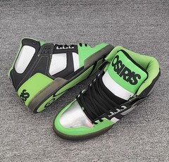 Osiris NYC 83 High Top Skateboarding Shoes Green Black White US 13.5