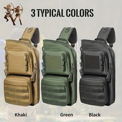Lightweight Back Arrows Quiver with Molle System Pocket Foldable Hip Arrows Bag