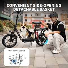 Windhorse C3 Max Dual Rider Electric Scooter 819W 40Mi 20MPH Seat Basket