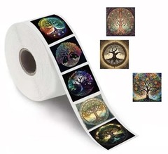 40Pcs Random Aesthetic Tree of Life Adhesive Label Stickers