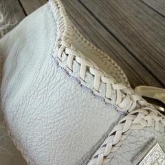 Wooly Rodeo Chinks Cowboy Western Chaps Mongolian Lamb Fur White Leather GUC