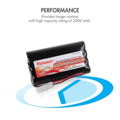 Tenergy 9.6V NiMH 2000mAh Battery Pack with Charger Option Lot