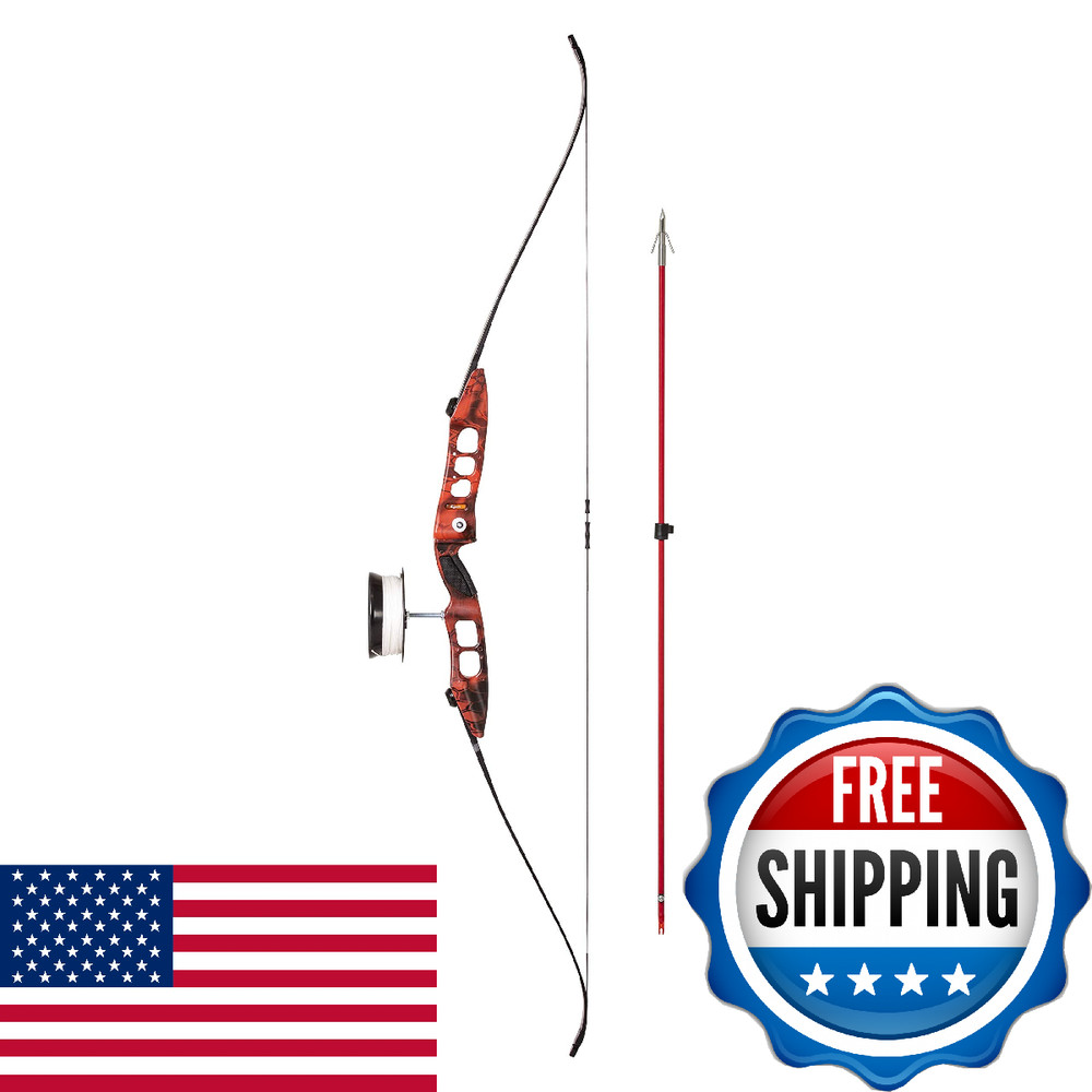 Cajun Bowfishing Fish Stick Bowfishing Bow Package Drum Reel Roller Rest And