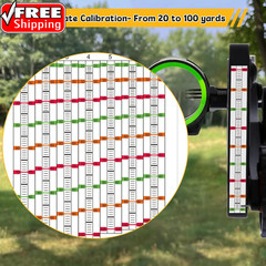 Archery Sight Tape, Sight from 20 to 100/120 Yards, Bow Sight Tape with Calibrat