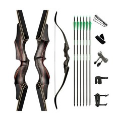 Deerseeker Archery 60″/62″ Takedown Recurve Bow Set with Flemish String Woodg…