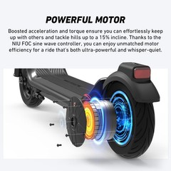 NIU KQi 100P Electric Kick Scooter 17.4 mph | 18 miles Range – NIU 100P in Gray
