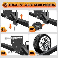 Stake Pocket Spare Tire Mount, Trailer Spare Tire Mount Fit 4 5 6 8 Lugs Trai…