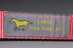 NEW PINK LARGE 1100 – 1500 LBS NYLON HORSE HALTER GOLD TONE HARDWARE