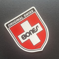 Vintage 2014 Bones Original Swiss￼Skateboarding Sticker Red, Black & White