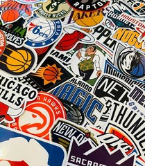 31pcs NBA Basketball Stickers – All Team Logos – Waterproof Vinyl Stickers