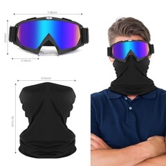 Lievermo Motorcycle Goggles Dirt Bike Goggles 2 Pack ATV Off-Road Black+white