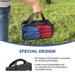 Cornhole Bag Carry Case Carrying Pouch Utility Storage bag Black, black bag o