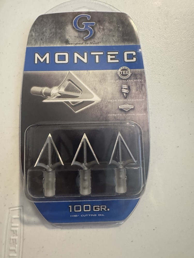 Montec G5 Broadheads – 1 Pack. 100 Grain – FREE SHIPPING