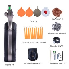 Outdoor Professional Solid Slingshot Set for Hunting Stainless Steel High Veloci