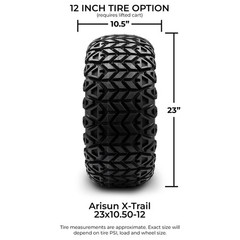 Arisun XTrail 23×10.5012 DOT Golf Cart Tire AllTerrain 6Ply Set of Two
