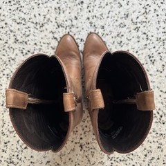 Tony Lama Western Cowboy Boots Mens 8.5D Brown Leather Tascosa