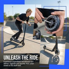 Little World Scooter Wheels – Quality Pair of 2pcs 100mm Stunt Scooter Wheels…