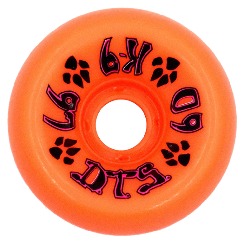 Dogtown Wheels K9 80s Neon Orange 60mm 97A Skateboard Set of 4