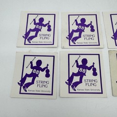 Lot 8 Stickers Kansas State University String Fling 1988 KSU Orchestra Band Vtg