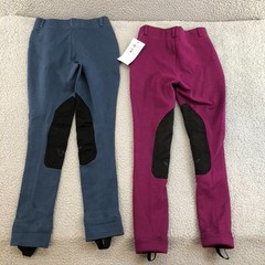 TuffRiders Starter Pull On Breeches Jodhpurs Unisex Kids 10 Blue Plum Equestrian
