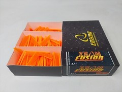 2.1″ Orange Zeon Fusion Edge Glow Vanes By Norway DuraVanes: Pack Of 500 Count