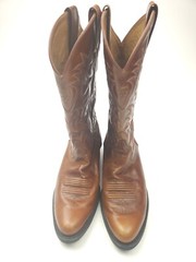 ARIAT Mens Leather Western Cowboy Boots Brown Patterned Style #34740 Size 8.5 D