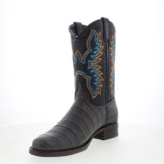 Dingo Trail Boss DI-108 Mens Black Extra Wide Leather Cowboy Western Boots