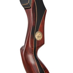 60″ Takedown Recurve Bow Left Hand 25-50lbs Wooden Riser Bow Outdoor Shooting