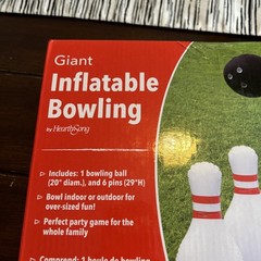 Giant Inflatable Bowling Set by HearthSong – Outdoor Game – New in Box