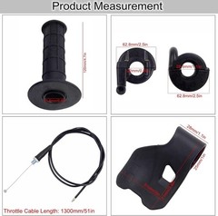 NEW 7/8″ Twist Throttle Grip Cable Kit for 50cc-250cc Dirt Bike ATV Mini Bike