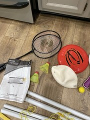 Sportcraft 5 Game Combo Set with Bag, Badminton, Paddleball, Frisbee, Net