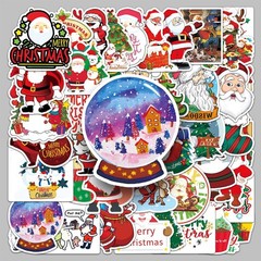 Mix 10/50 PCs Christmas Holiday Graffiti Luggage Notebook Sticker-No Duplicate