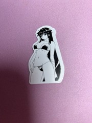 black and white waifu lewd stickers #4