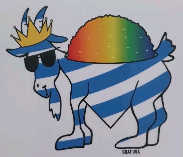 🐐 GOAT USA STICKER – SNOW ICE CONE GOAT – FREE SHIPPING – New!