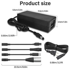 42V 2A Scoter Charger 5 Plugs for 36V Lithium Battery Pack DC 5.5 * 2.1 with …