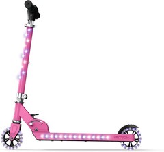 Fun & Portable Light-Up Kids Kick Scooter with Adjustable Handlebar, Ages 5+
