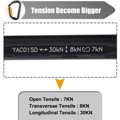 30KN Heavy Duty Auto Locking Climbing Carabiner Aluminum D Ring Clips Twist Lock