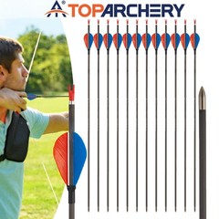 31″ Pure Carbon Arrows Real Feather Spine500-900 Archery Bow Hunting Shoot 12PCS