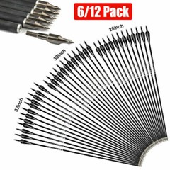 US 28/30/32 Inch Carbon Arrows OD 7.8mm Archery For Compound/Recurve Bow Hunting