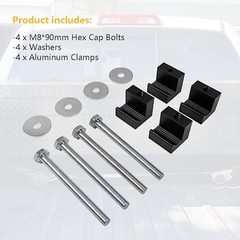 Truck Tool Box Mounting Kit Aluminum Alloy J Hooks Pickup Universal Fit Black