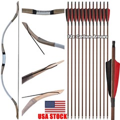 30-70lb Traditional Recurve Bow Mongolian Horse Bow Archery Handmade Hunting Bow