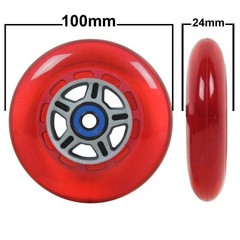 TGM Skateboards 2 Scooter Wheels with ABEC 7 Bearings for Razor Scooter 100mm