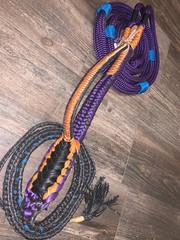 Purple on Black Brazilian Hybrid Pro 9/7 LH 13/16′ x 3/4’EPT Bull Rope Rodeo Rid