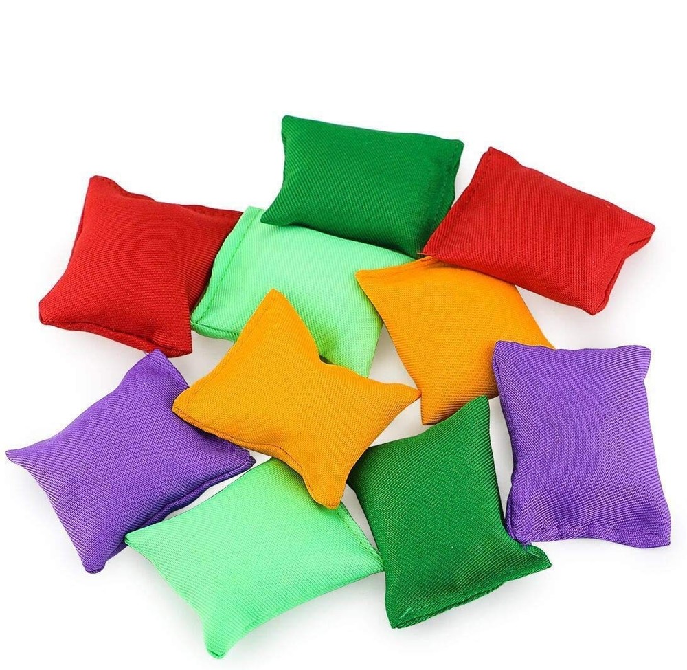 Small Colorful Nylon Bean Bags for Hand Toss Games – 2in-20 Pcs, Multi Color